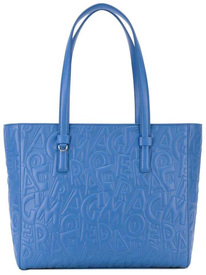 Salvatore Ferragamo Medium Logo Embossed Tote