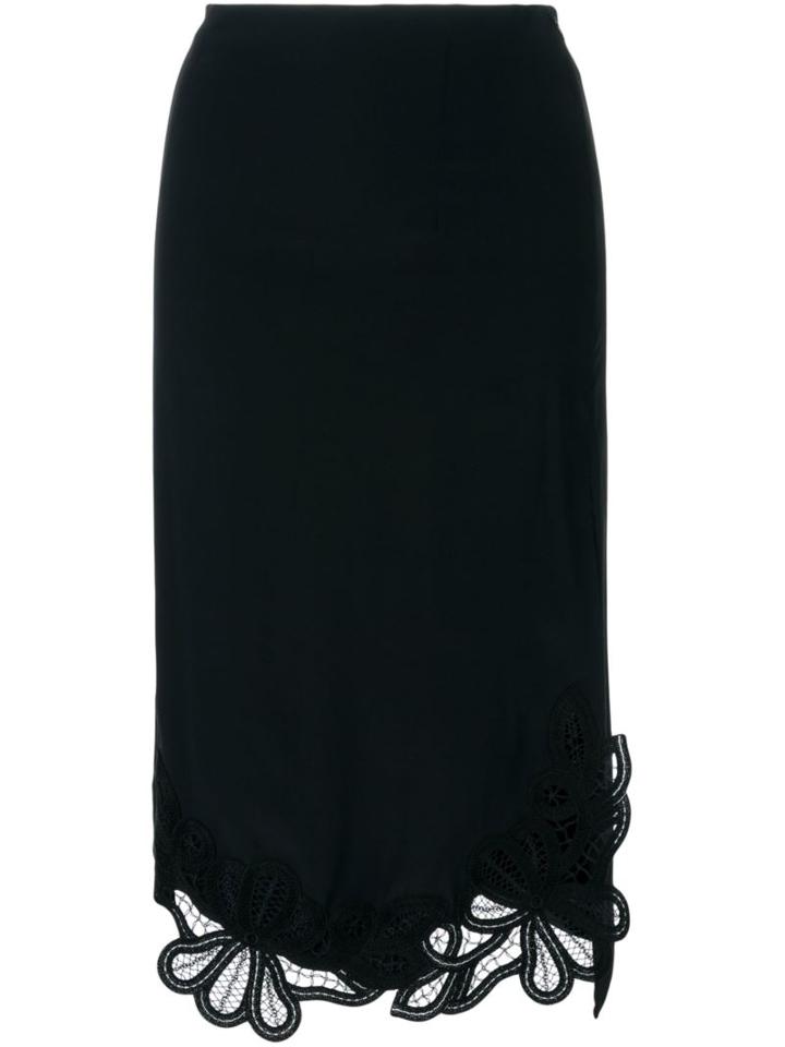 Victoria Beckham Embroidered Hem Skirt