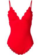 Marysia Scalloped Swimsuit - Red