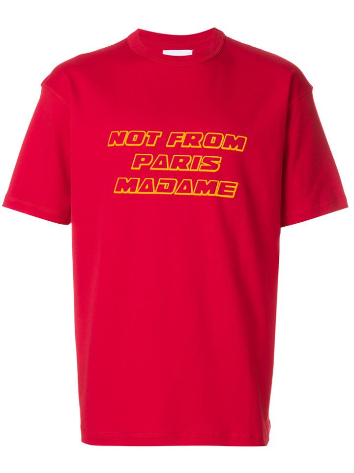 Drôle De Monsieur Not From Paris T-shirt - Red