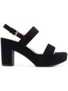 L'autre Chose Slingback Sandals - Black