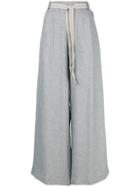 Phisique Du Role Twill Wide Leg Trousers - Grey