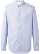 Officine Generale - Pop Stripe Shirt - Men - Cotton - L, Blue, Cotton