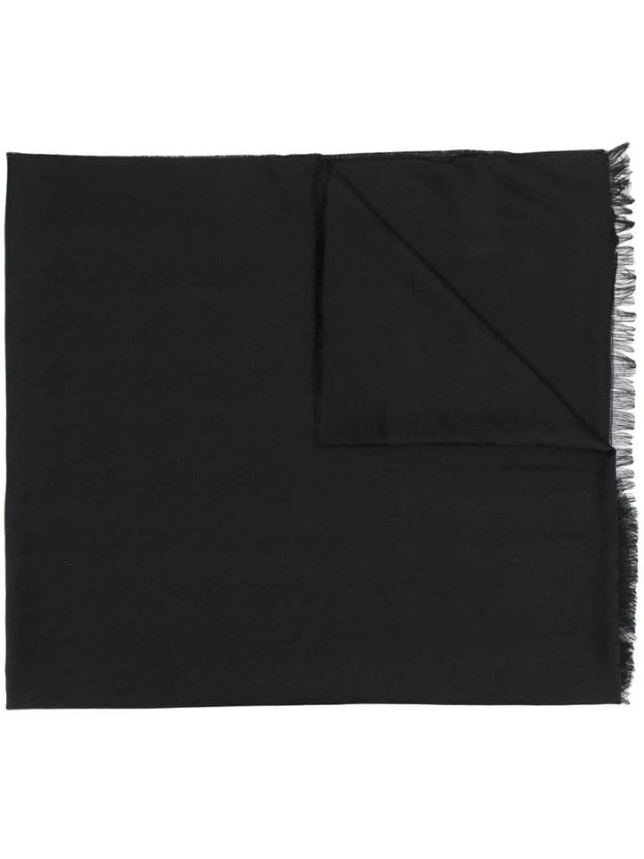 Elisabetta Franchi Plain Frayed Scarf - Black