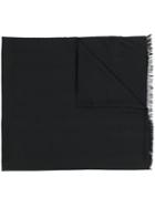 Elisabetta Franchi Plain Frayed Scarf - Black