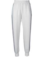 Blugirl Glitter Stripe Track Pants - Silver