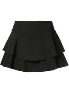 Alice+olivia Frill Layered Shorts - Black