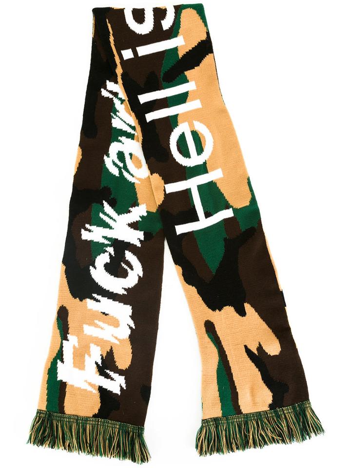 F.a.m.t. Hell Is Real Scarf, Adult Unisex, Green, Acrylic