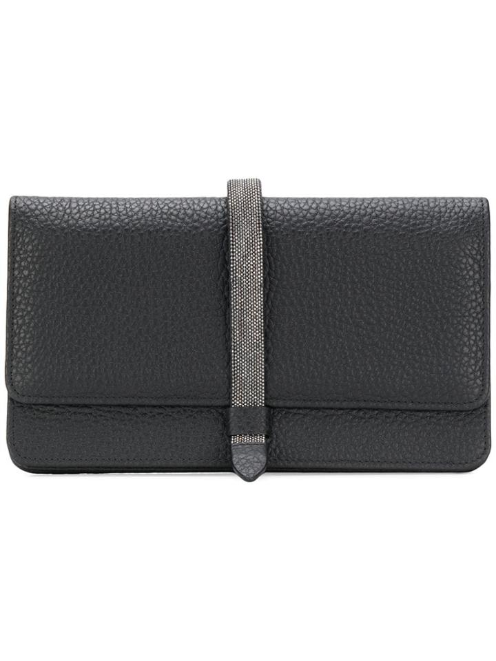 Fabiana Filippi Embellished Strap Wallet - Black