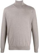 Canali Turtle-neck Fitted Top - Grey