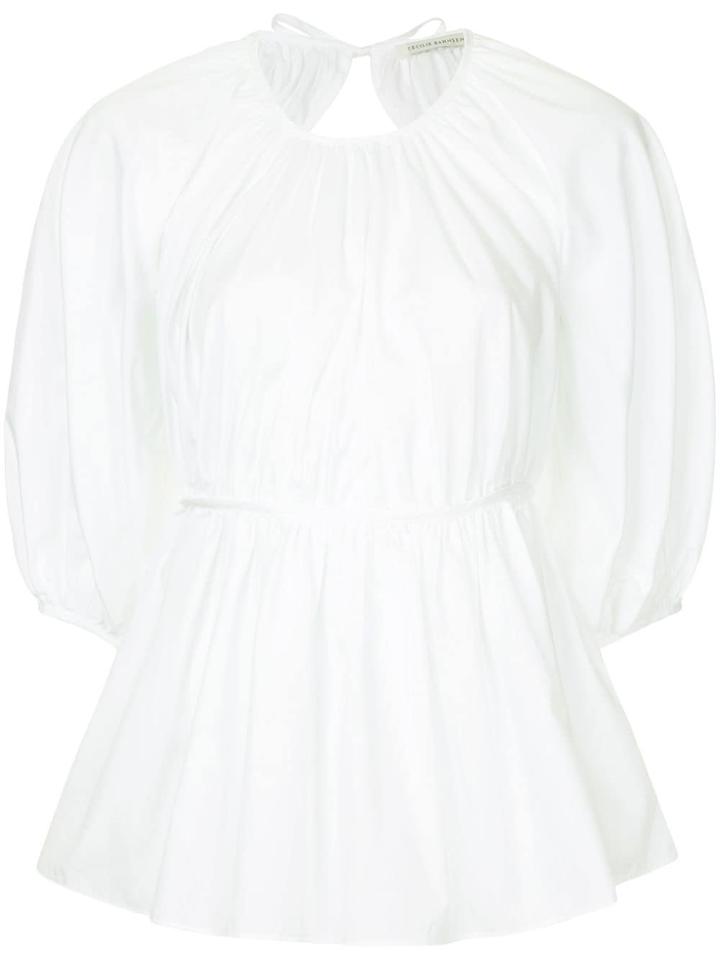Cecilie Bahnsen Puff Sleeve Blouse - White