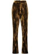 Saint Laurent Slim High Waist Trousers - Metallic