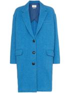Isabel Marant Étoile Jimi Wool Cocoon Button Up Coat - Blue