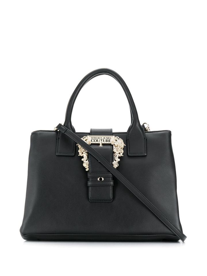 Versace Jeans Couture Embellished Buckle Tote Bag - Black