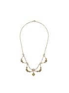 Katheleys Pre-owned Art Nouveau Flower Necklace - Gold/pearl