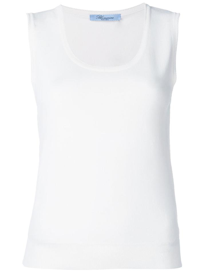 Blumarine Sleeveless Top, Women's, Size: 44, White, Polyamide/viscose
