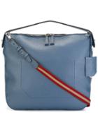 Bally Large Shoulder Bag, Women's, Blue, Leather