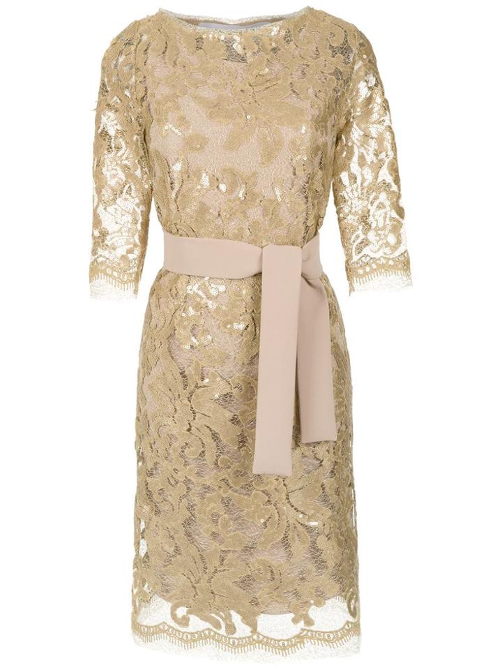 Gloria Coelho Sequin Lace Dress - Metallic