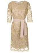 Gloria Coelho Sequin Lace Dress - Metallic