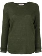 Bassike Open Back Pullover - Green