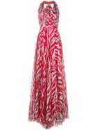 Prabal Gurung Tie Two Tone Gown - Red