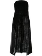 Christian Siriano High Low Strapless Top - Black