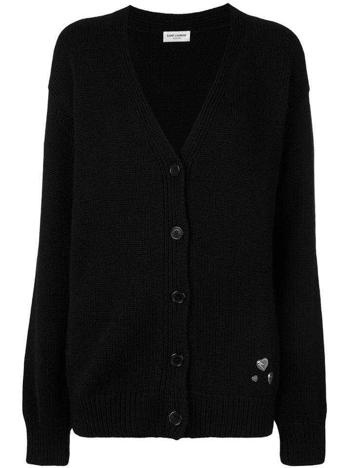 Saint Laurent Cashmere Knitted Cardigan - Black