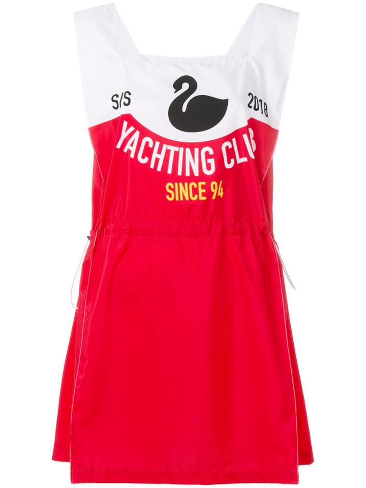 Gcds Flamingo Print Dress - Red