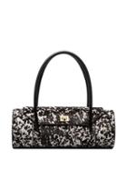 Manu Atelier Black And White London Dalmatian Print Shoulder Bag