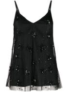 P.a.r.o.s.h. Sequin-embellished Star Top - Black