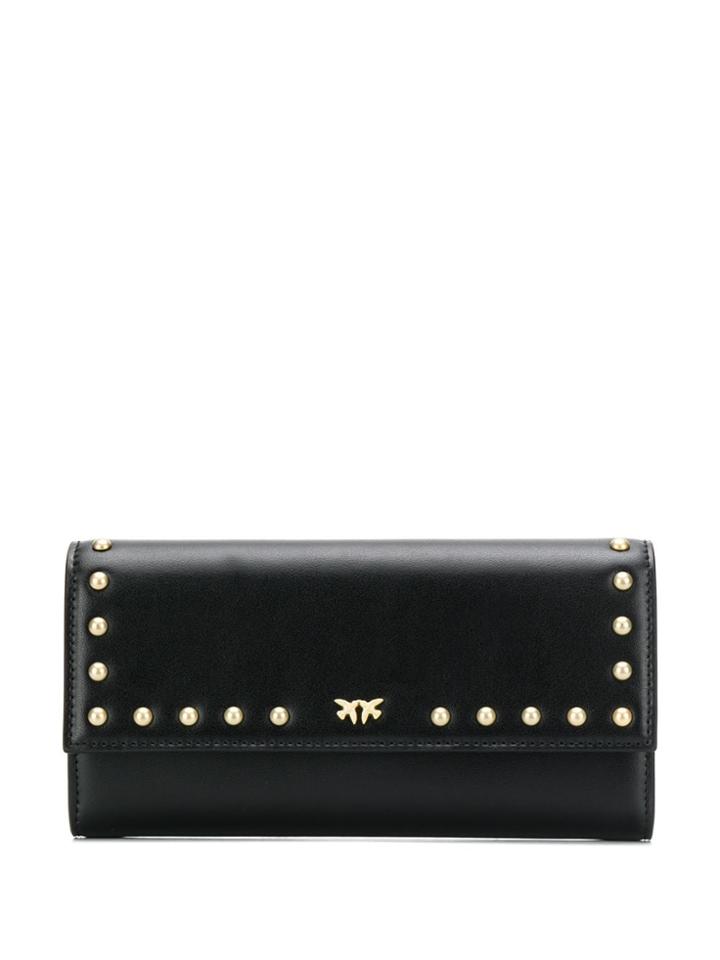 Pinko Gold-tone Stud Detail Purpse - Black
