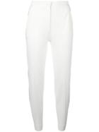 Dolce & Gabbana Piped Cropped Trousers, Women's, Size: 46, Virgin Wool/silk/polyamide/spandex/elastane