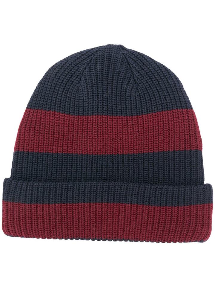 6397 Striped Beanie - Blue