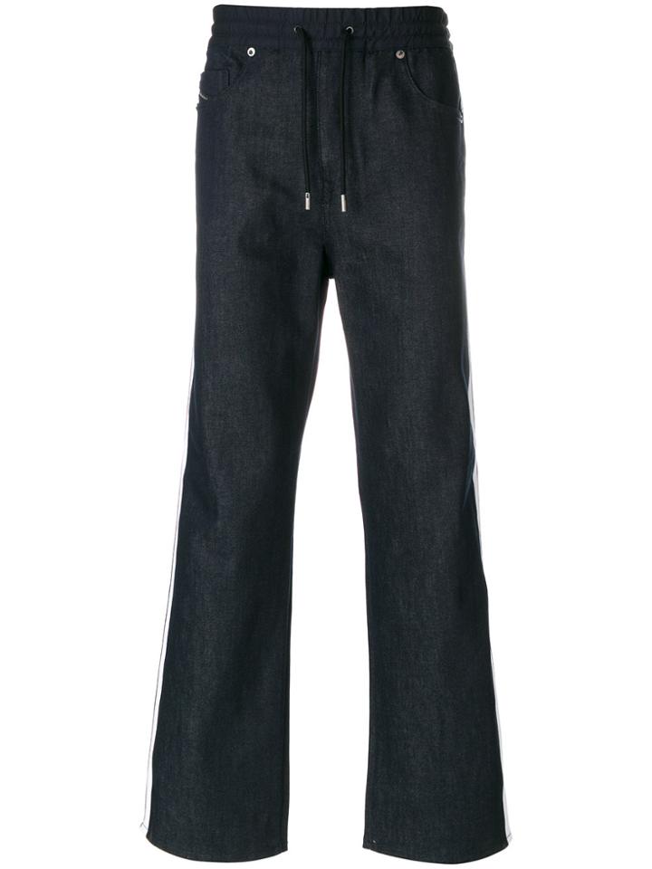 Diesel Black Gold Stripe Detail Track Pants - Blue