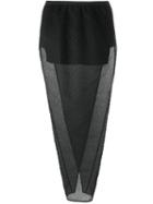 Rick Owens Open Back Maxi Skirt, Women's, Size: 38, Black, Silk/polyamide