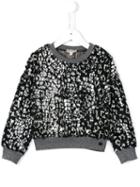Kenzo Kids 'abba' Leopard Print Sweatshirt, Boy's, Size: 6 Yrs, Black