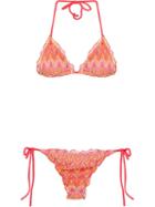 Brigitte Tricot Bikini Set, Women's, Size: P, Red, Polyester