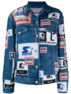 Acne Studios X Starter 2000 Patchwork Denim Jacket - Blue