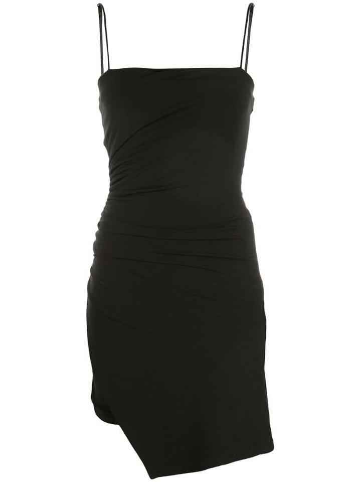 Cinq A Sept Asymmetric Hem Slip Dress - Black