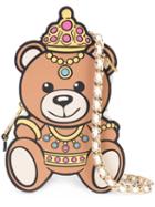 Moschino Crowned Teddy Bear Shoulder Bag, Women's, Leather