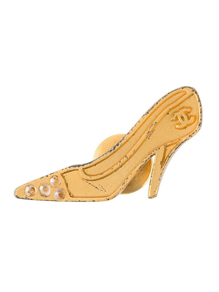 Chanel Vintage Stiletto Logo Brooch