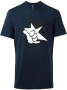 Neil Barrett Thumbs Up T-shirt, Men's, Size: L, Blue, Cotton