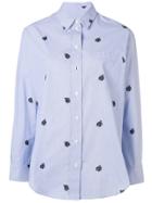 Kenzo Rose Embroidered Shirt - Blue
