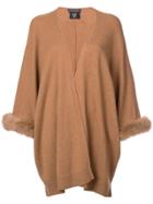 Sofia Cashmere Open Front Cardigan - Brown