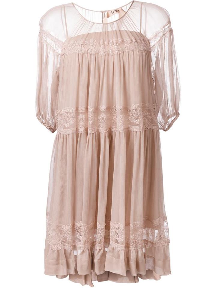 N.21 Lace Detail Pleated Dress