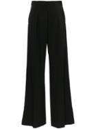 Stella Mccartney Kick Flare Compact Knit Silk Trousers - Black