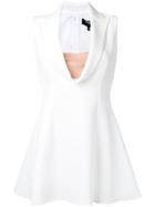 Paule Ka Plunging V-neck Top - White