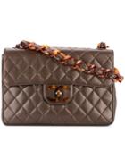Chanel Vintage Jumbo Xl Chain Shoulder Bag - Brown