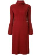 Loveless Turtleneck Sweater Dress - Red