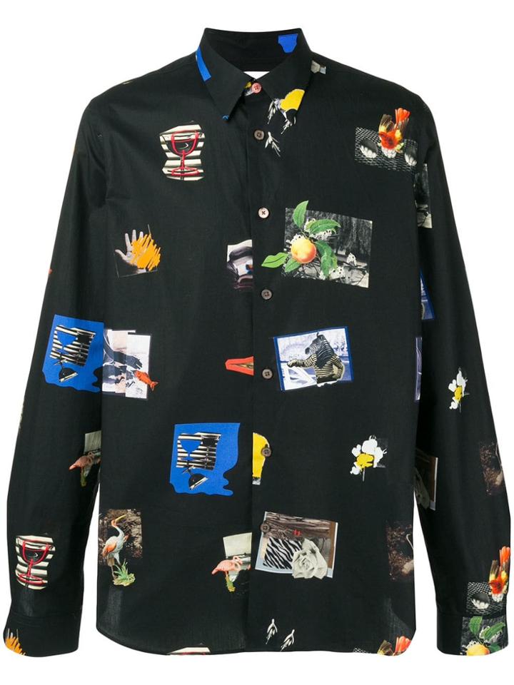 Ps Paul Smith 'harold's Photos' Print Shirt - Black